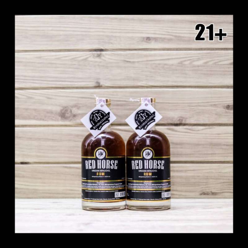 Promo Paket 2 Red Horse Rum 500ml Indoalkohol Original 100