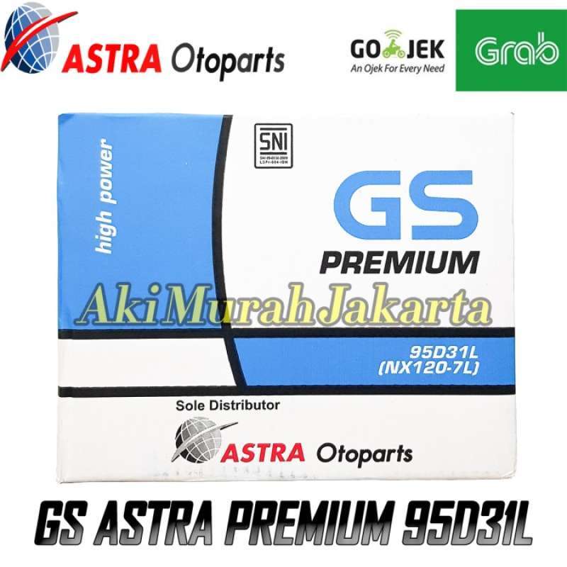 Jual Aki Mobil VW Caravelle 95D31L GS ASTRA PREMIUM Aki Basah 12V 80Ah