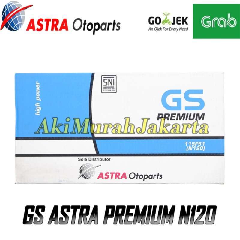 Jual AKI GENSET GS PREMIUM ASTRA N120 / 115F51 Aki Basah 12V / 120Ah