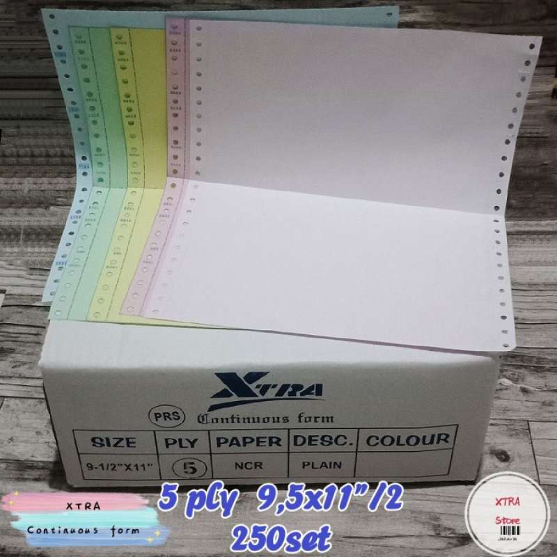 Promo Kertas Continuous Form 5Ply Ncr 9.5X11Inc Dibagi 2 Diskon 30 di