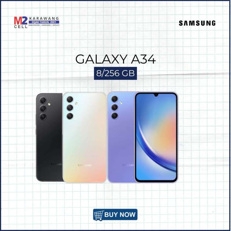 Jual SAMSUNG GALAXY A34 5G 8/256 GB [GARANSI RESMI] di Seller M2 CELL ...