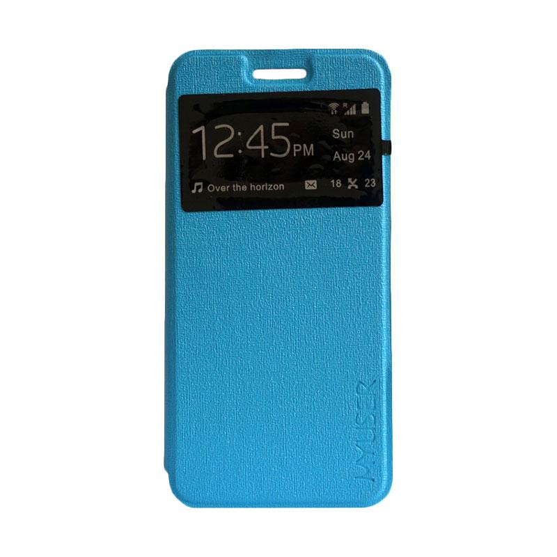 jual myuser flip cover casing for sony xperia c4 biru jual myuser flip cover casing for sony xperia c4 biru
