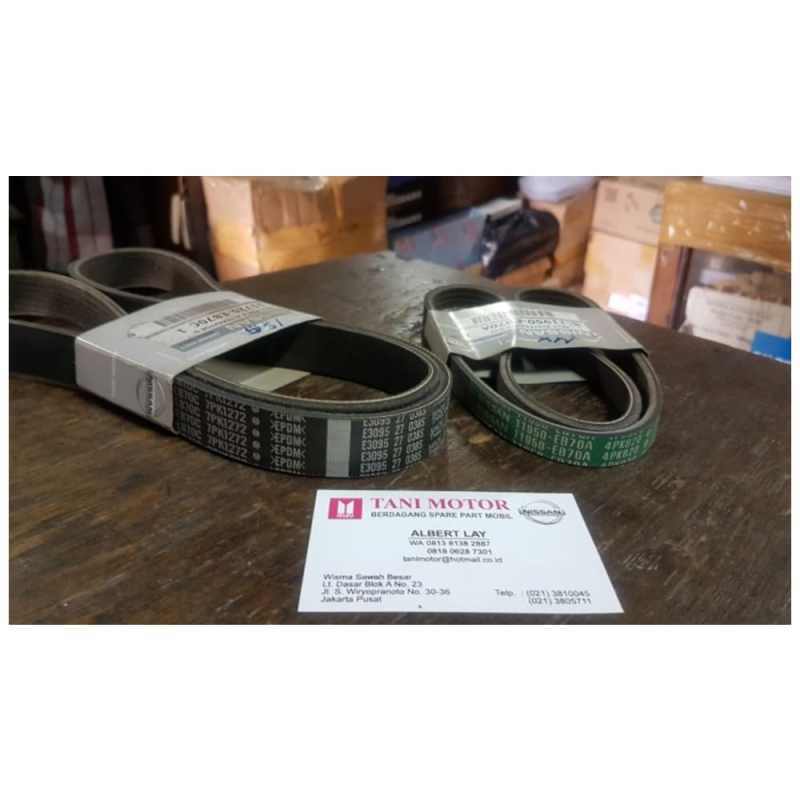 Jual Fan Belt Nissan Navara D40 Set 2Pcs Asli Kode 028 di Seller