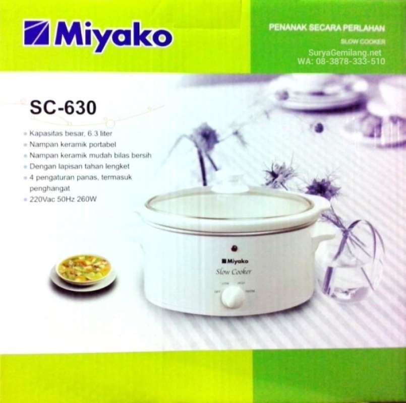 Promo Miyako SC630 Slow Cooker 5 Liter 260 Watt Diskon 18 di Seller