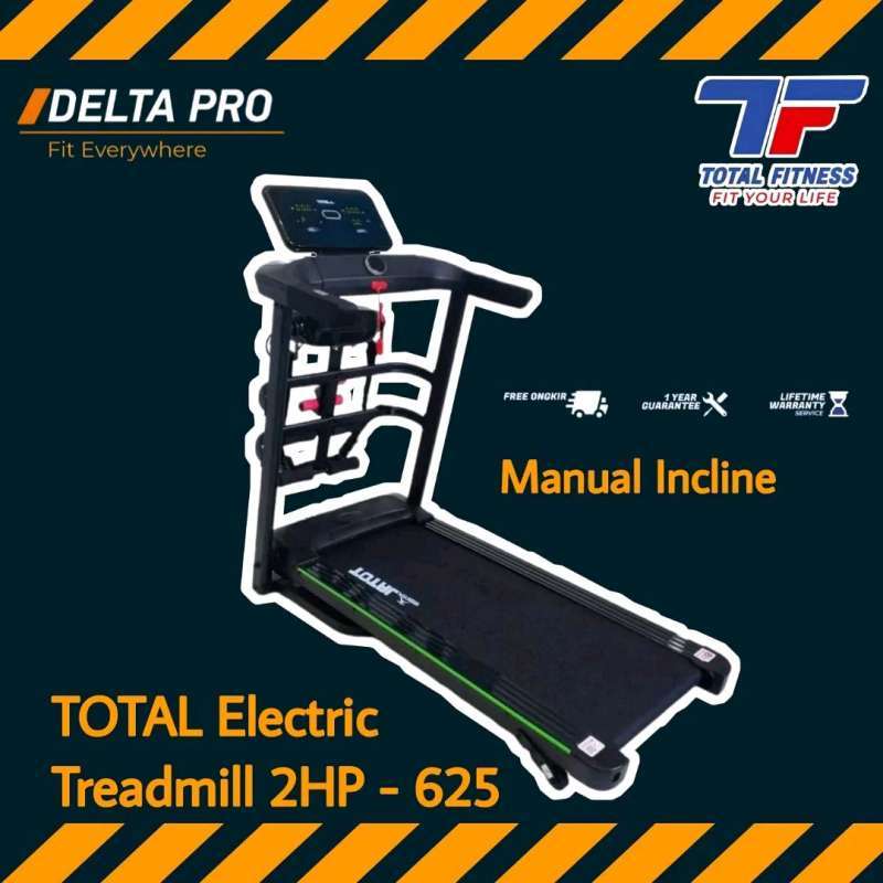 Jual Treadmill Elektrik TOTAL FITNESS TL625 2HP Manual Incline