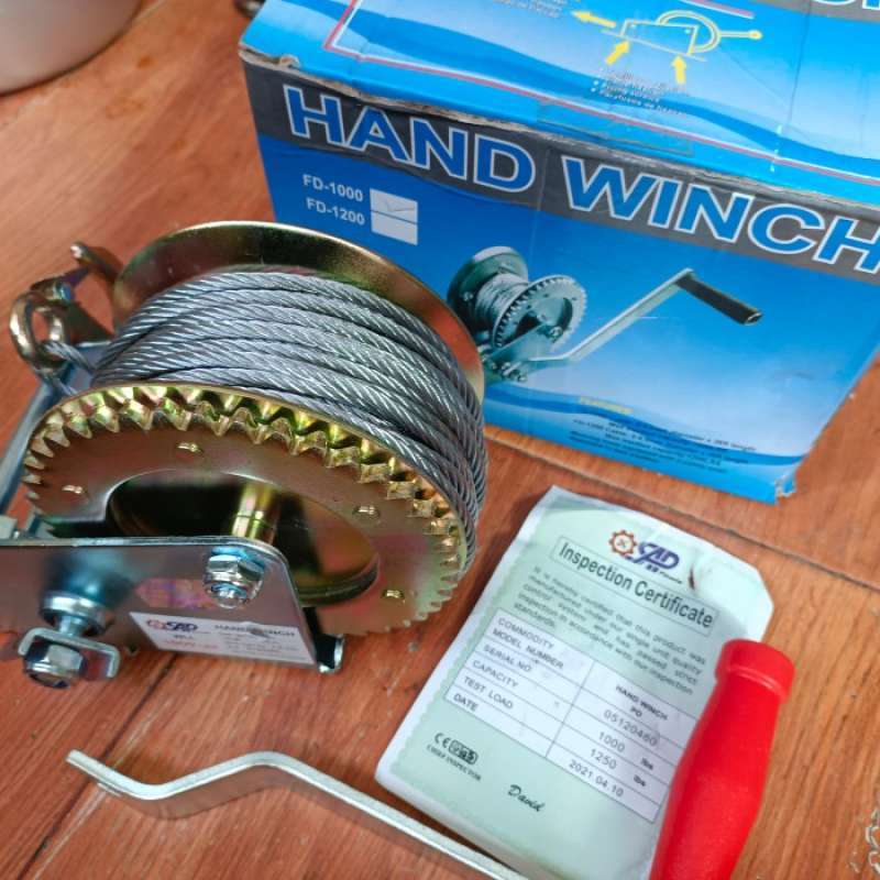 Promo Hand Winch Gear Winch Handwinch Katrol Kerekan Seling Manual