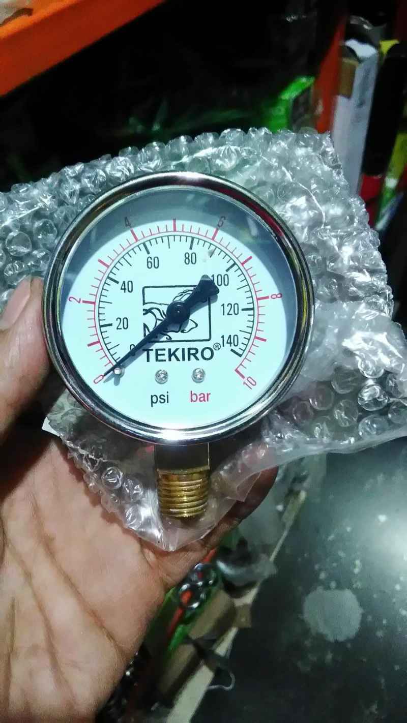 Jual Manometer 10 Bar Pressure Gauge Ukuran 2,5 drat 1/4 di Seller