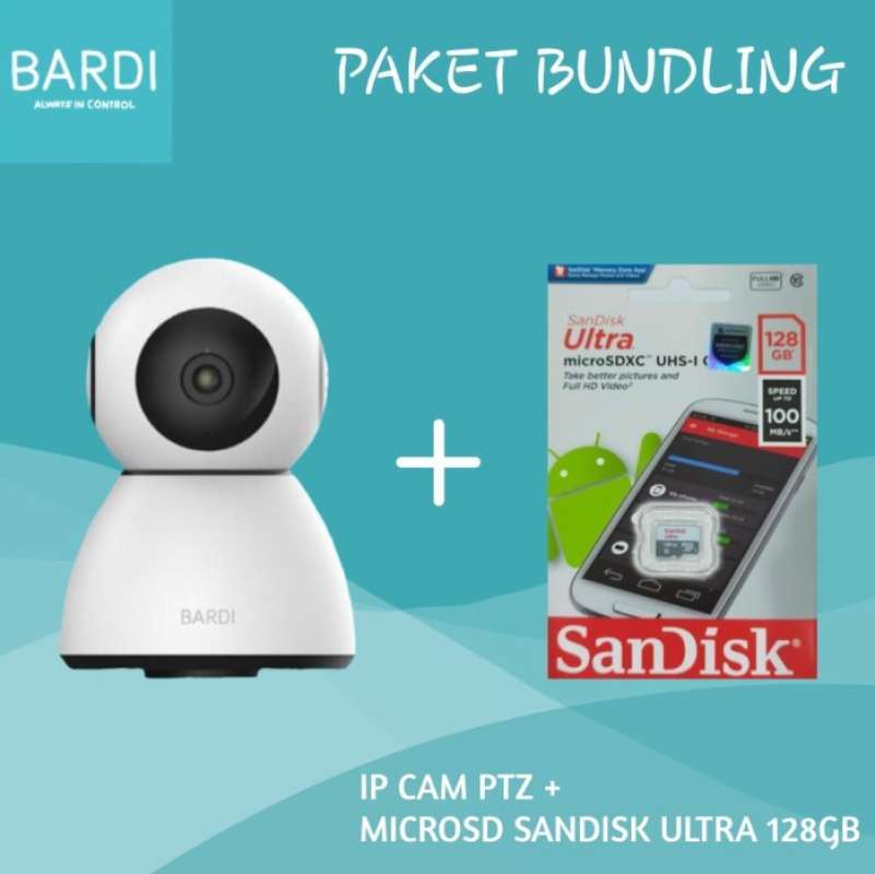 100mb Camera Promo BARDI IP CAMERA PTZ INDOOR CCTV + MICROSD ULTRA 128GB SANDISK ...