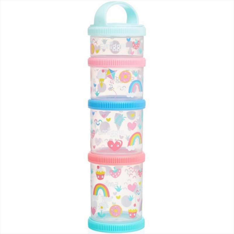 Jual SMIGGLE Containers x4 443756 Big Adventures Snack N Stack Mint di