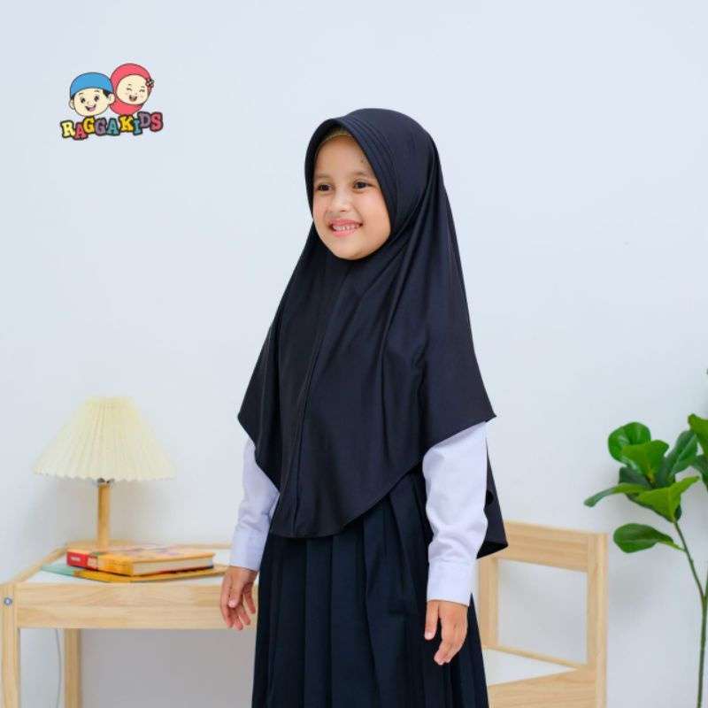 Jual JILBAB ANAK SEKOLAH JILBAB PUTIH COKLAT HANNA di Seller Galeri