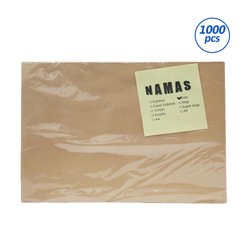 Jual Namas Folio Size Envelopes - Coklat Polos [10 Pack