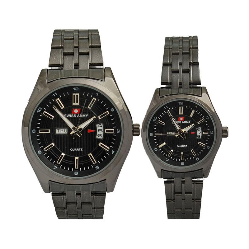 Jual Swiss Army SA019CFB Casual Jam Tangan Couple - Black 