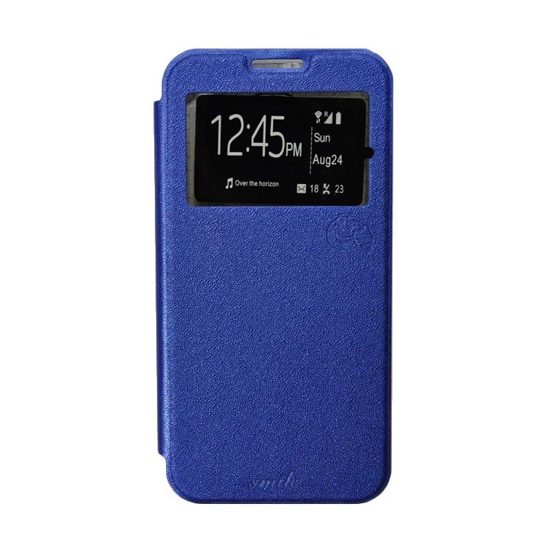 jual smile standing flip cover casing for vivo v5 biru jual smile standing flip cover casing for vivo v5 biru
