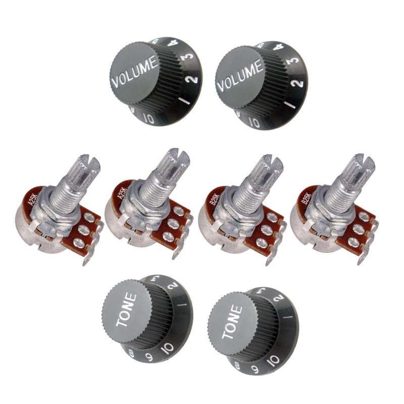 Promo Guitar Small Potentiometer and 18mm Split Shaft Guitar Volume Pot Black As Described