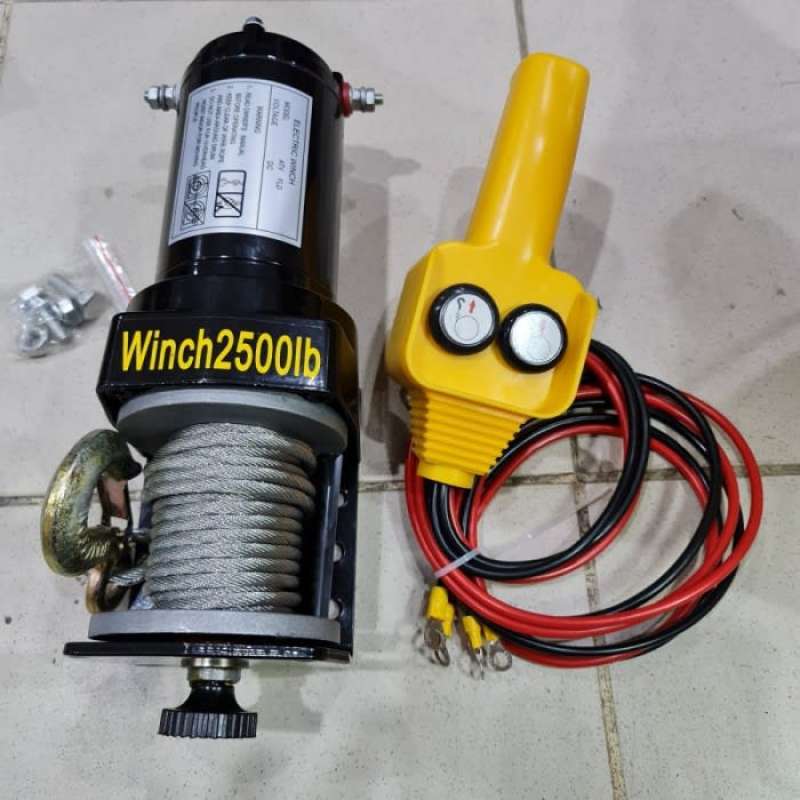 Jual Unik WINCH ATV HOIST 2500 LBS ELECTRIC WINCH 1100 KG 12V DC Diskon