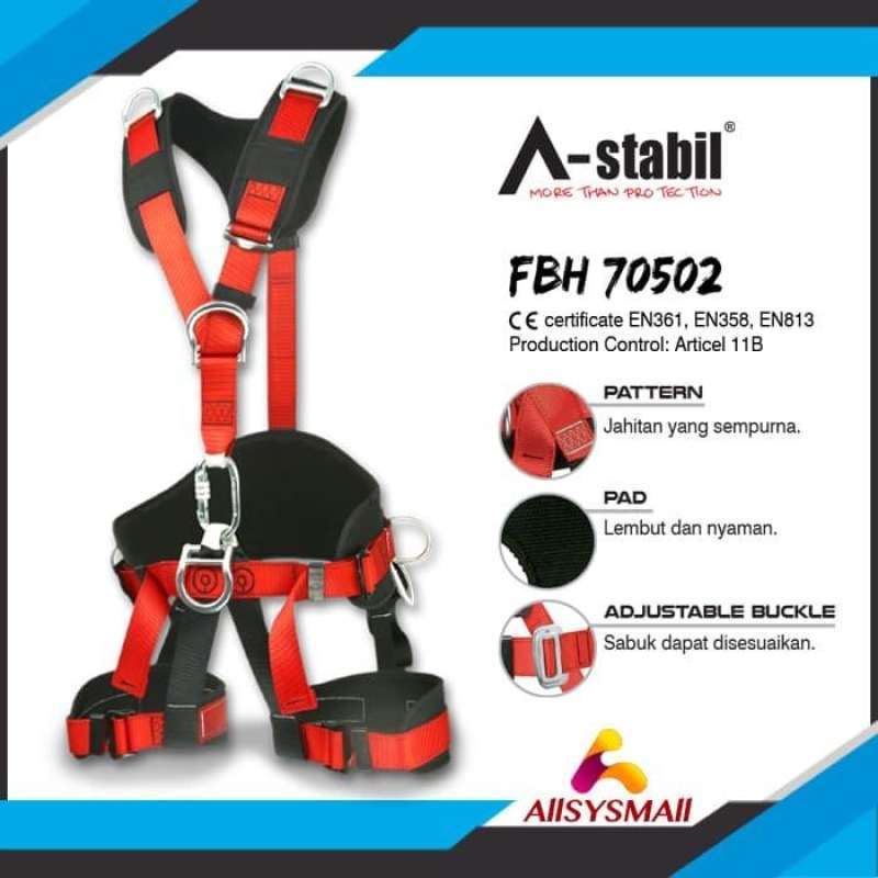 Promo Full Body Harness Safety Belt Astabil Elites 70502 Sabuk Pengaman 