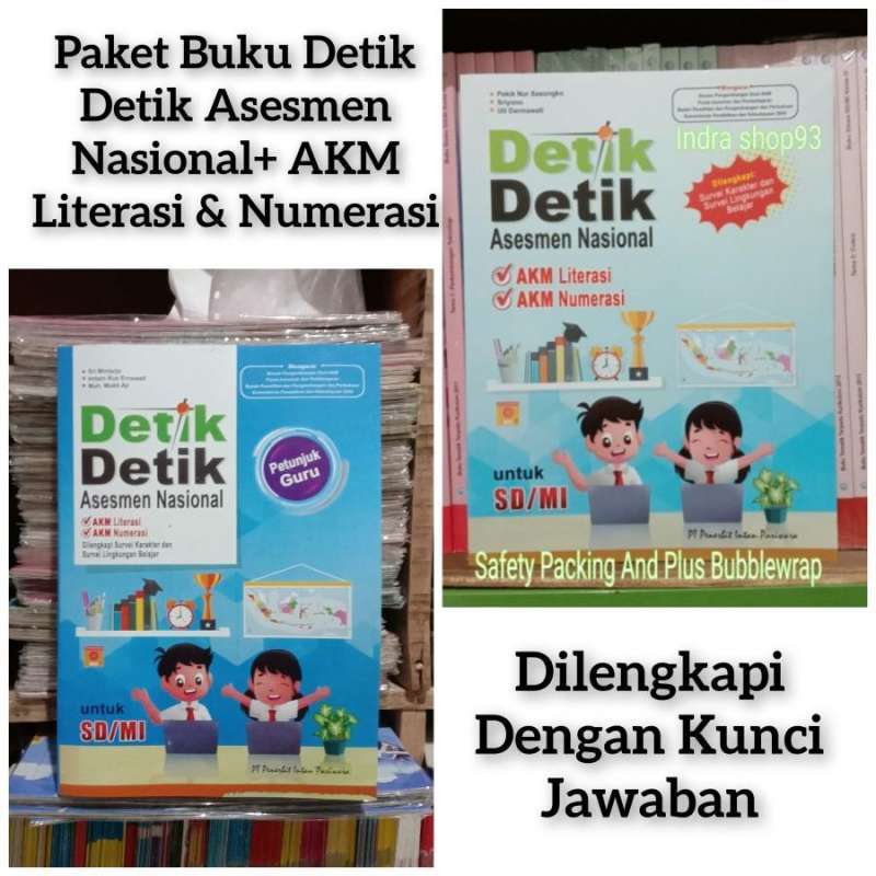 Jual Paket Buku Detik Detik Asesmen Nasional AKM Kunci Jawaban SD Mi 