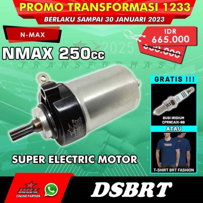 Promo Dinamo Stater Starter Brt Nmax Bore Up 150 - 250Cc Diskon 23% di