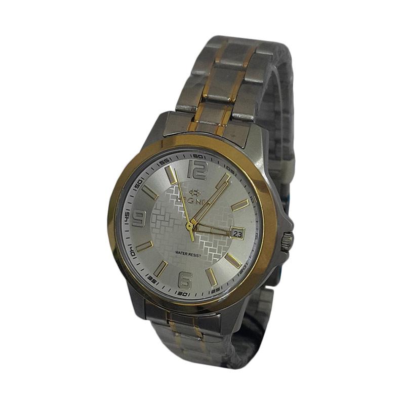 Silver Hegner H5007 Jam Tangan Wanita Stainless Steel Kombi Gold Jual Hegner Analog .