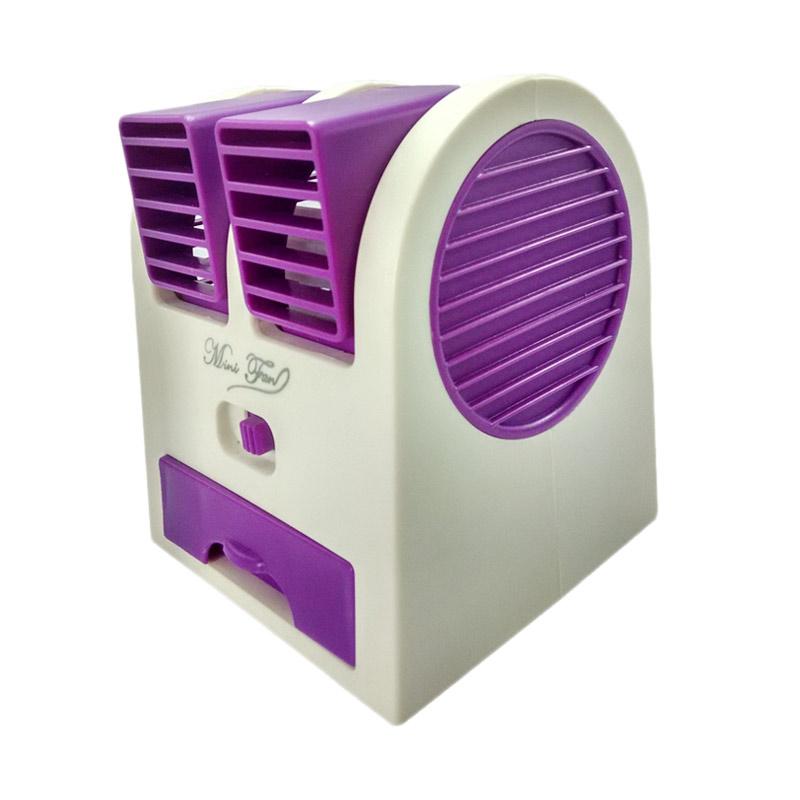 Jual Mini Fan Double Blower Air Control Kipas Angin AC 