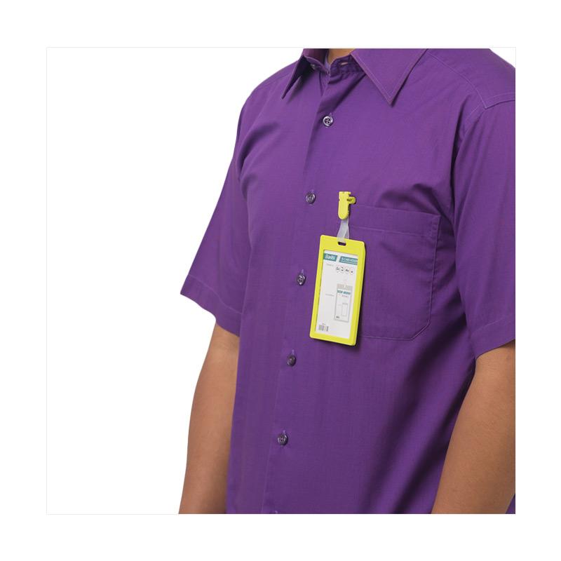 Jual Bantex #8866 65 Portrait ID Card Holder with Clip - Lime [54 x 90