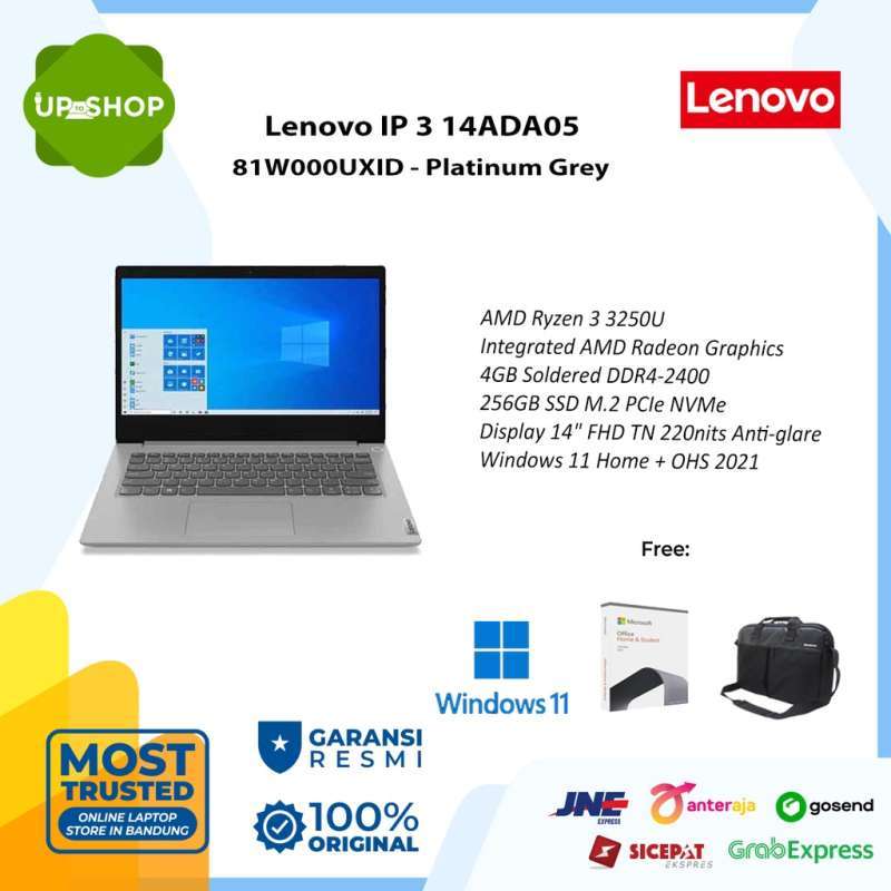 Jual Lenovo IdeaPad 3 14ADA05 UXID Ryzen 3 3250U 4GB+4GB 256GB SSD 14 ...