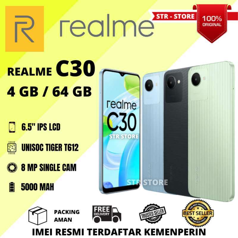 Jual Realme C30 4/64 GB GARANSI RESMI REALME di Seller STR Store ...