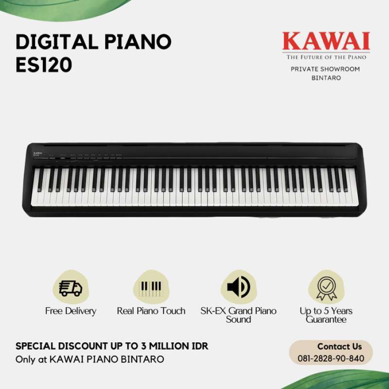 Jual New! Kawai ES120 Digital Piano Successor Model ES110 Authorized