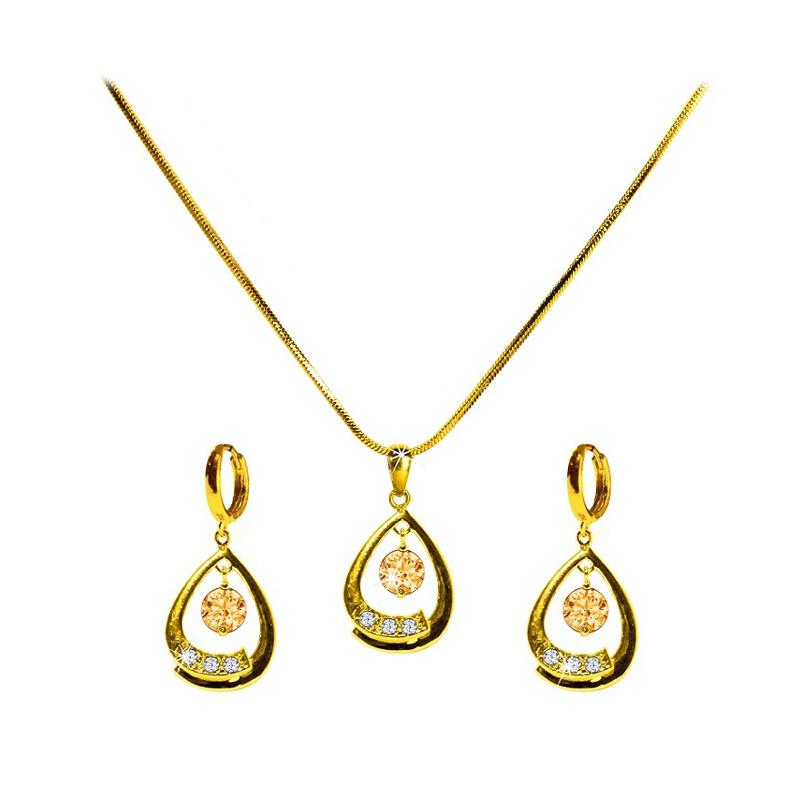 jual afina jewelry water drop shape necklace set gold harga kualitas terjamin jual afina jewelry water drop shape necklace set gold harga kualitas terjamin