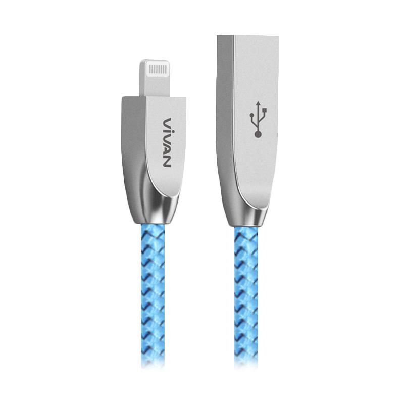 jual vivan vl100 kabel data for iphone 5 5s 6 6s 7 blue jual vivan vl100 kabel data for iphone 5 5s 6 6s 7 blue