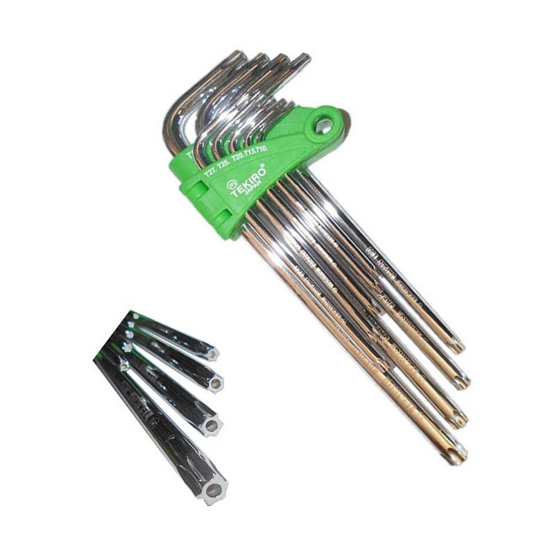 Jual Tekiro Set Kunci L Bintang Panjang - Silver [9 Pcs