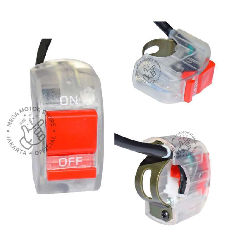 Promo Saklar Transparan LED IGAWA Engine On Off Switch Motor Universal ...