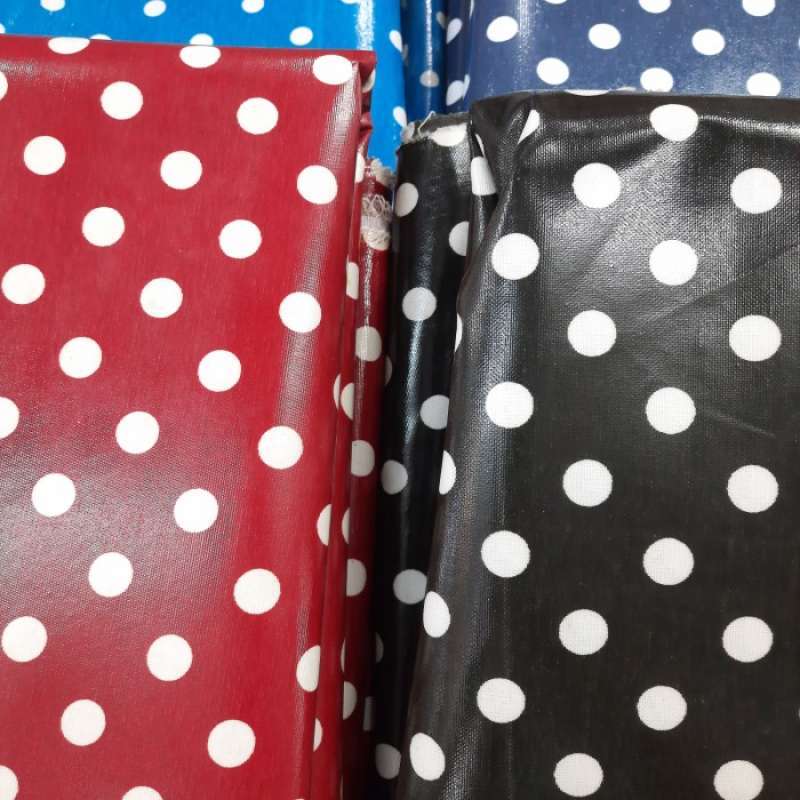 Jual kanvas laminating polka full warna ( 50 cm x 150 cm ) di Seller