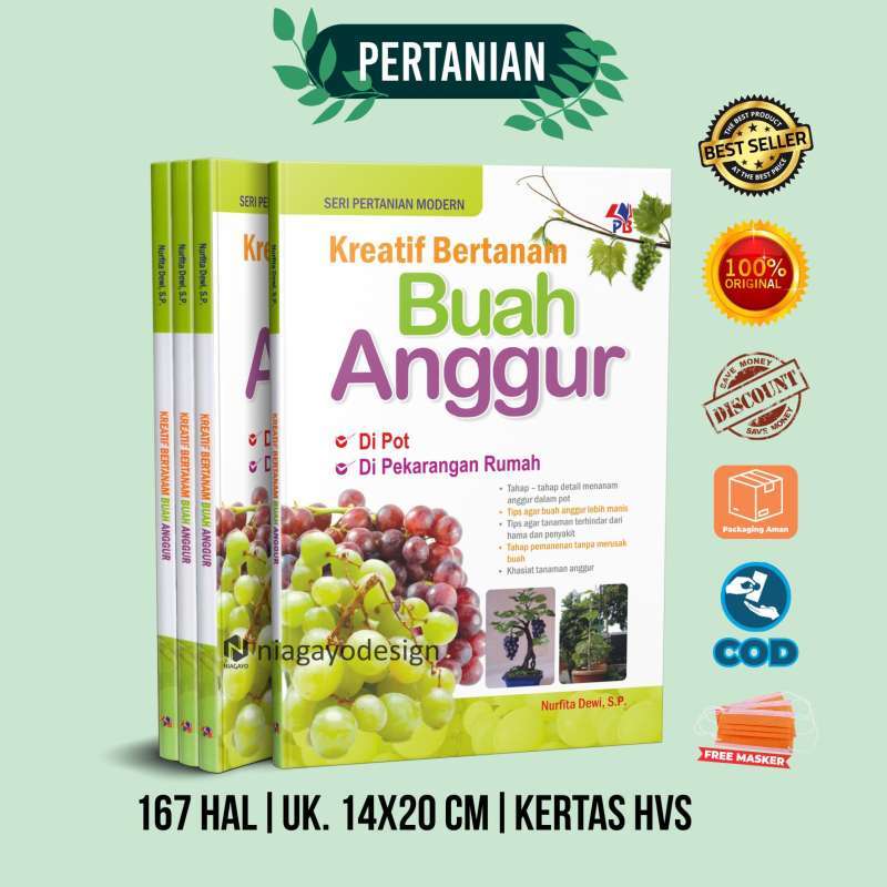 Jual Buku Pertanian Alat Pertanian Bertanam Semangka Melon Anggur Kakao ...