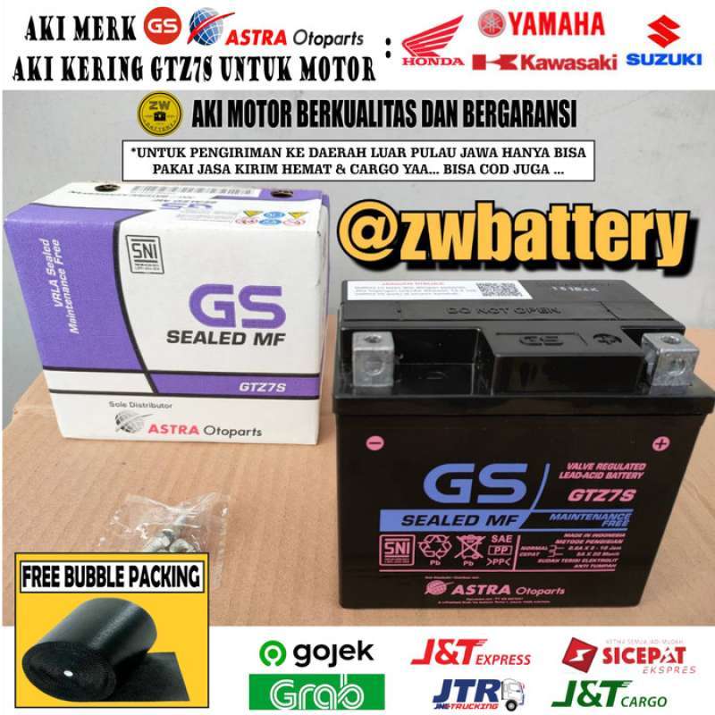 Jual Aki Motor CB 150R Old/New, CBR 150, GTR 150,KLX, Sonic GTZ7S GS