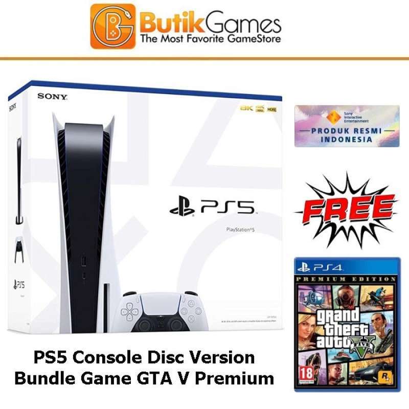 Promo SRT266 PS5 CONSOLE DISC VERSION BUNDLE GAME GTA V GTA 5 GRAND