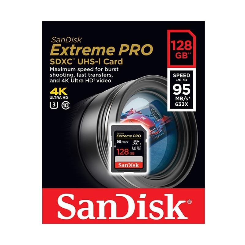 Jual Sandisk Original Extreme Pro SD Memory Card [128 GB