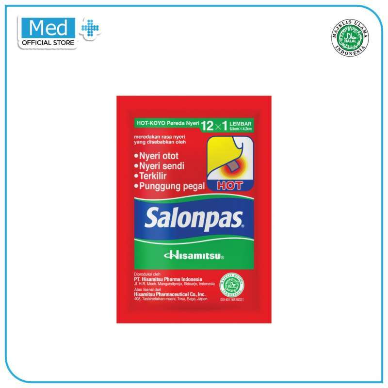 Jual Med+ Salonpas Koyo Pereda Nyeri 1 Sachet isi 12 Pcs / Hijau