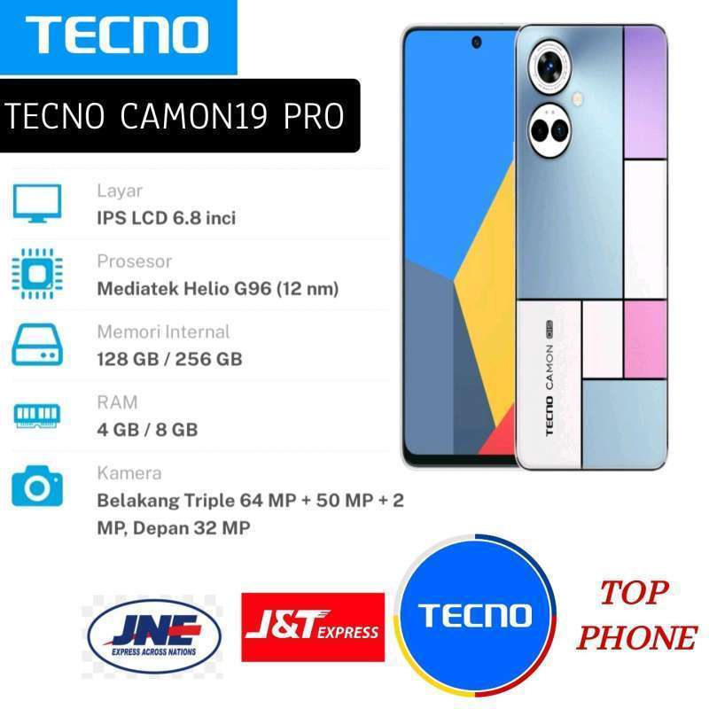 Promo Tecno camon 19 pro Mondrian (SE) 8/128gb Garansi resmi Diskon 20% ...