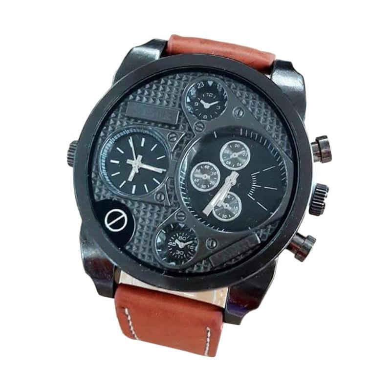 Jual Swiss Army SA 07089 Dual Time Jam Tangan Pria - Brown di Seller