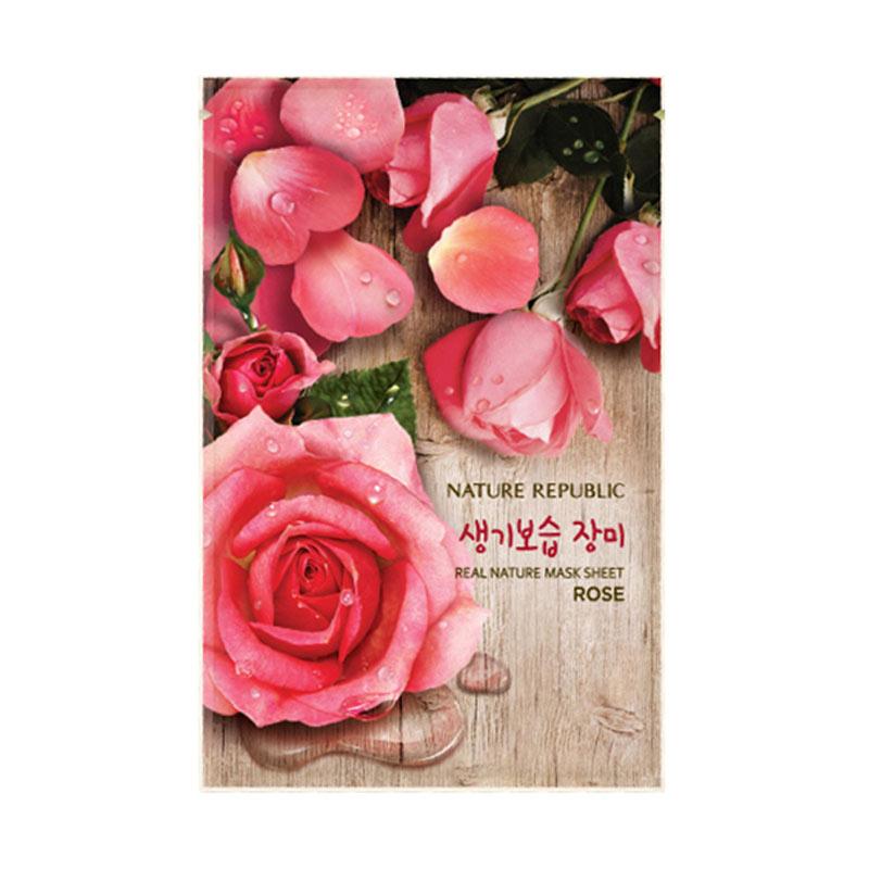 Jual Nature Republic Real Nature Mask Sheet Masker Wajah - Rose di