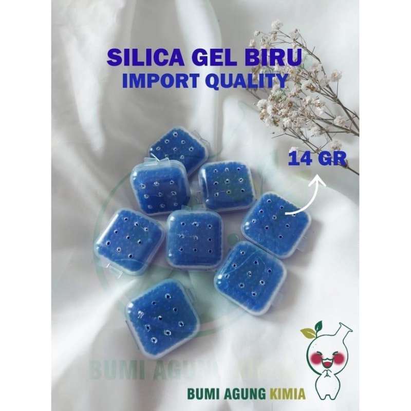 Jual Silica Gel Blue Kotak Silika Gel Biru Box kecil 14 gram di Seller Toko Bumi Agung Group