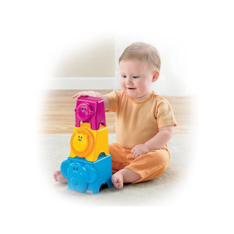 Fisher Price Growing Baby Animal Stack And Nest Blocks Mainan Anak Usia