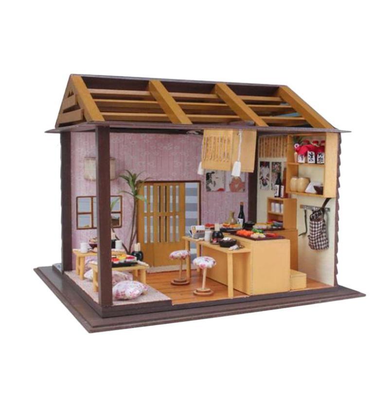 Jual A1Toys Rumah  Miniatur  DIY Restoran Jepang  Plus Lampu 