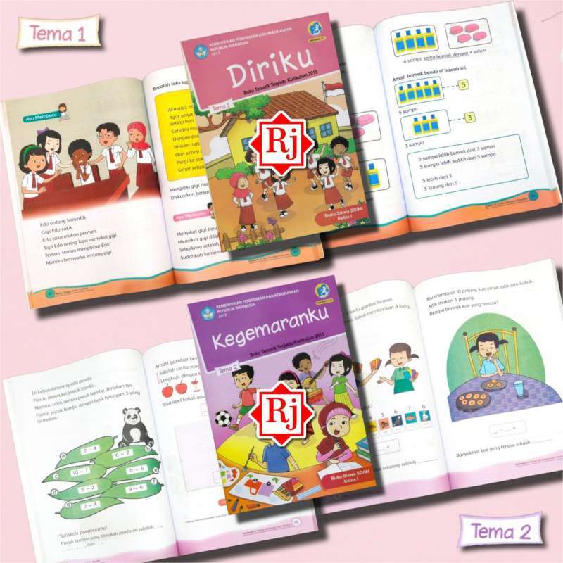 Jual Buku Tematik Kelas 1 Sd Tema 1,2,3,4,5,6,7,8 Edisi Revisi 2017 Di ...