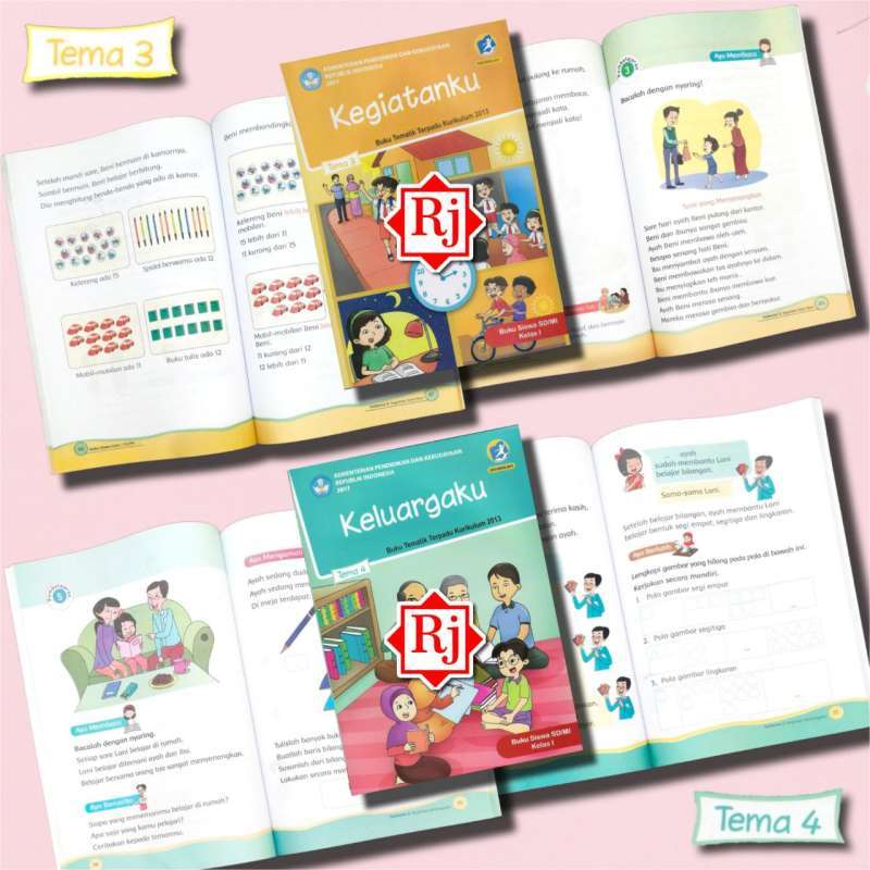 Jual Buku Tematik Kelas 1 Sd Tema 1,2,3,4,5,6,7,8 Edisi Revisi 2017 Di ...