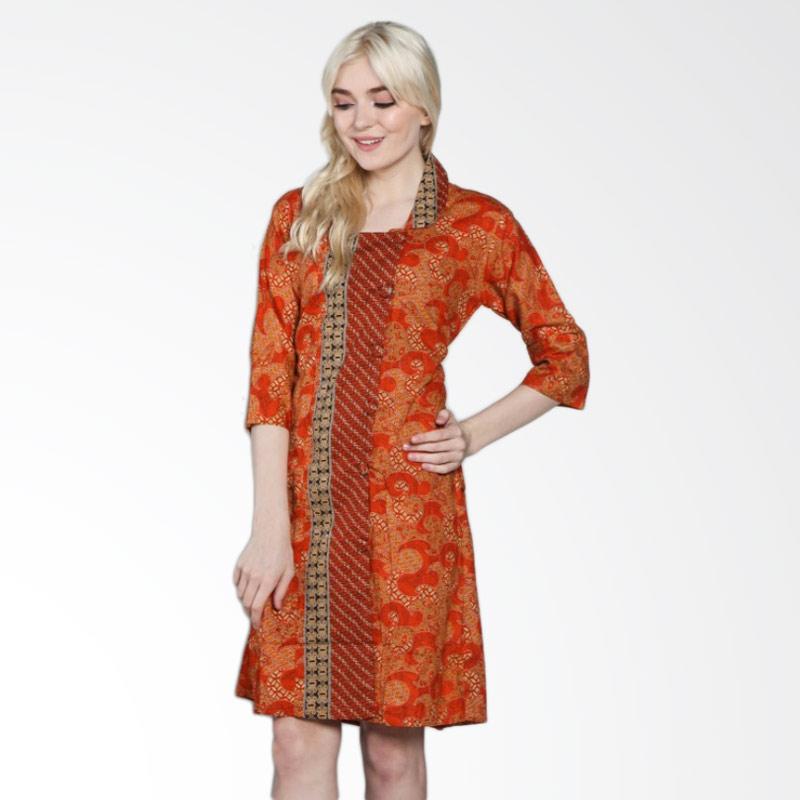 Kinanti Batik jual jogja batik kinanti blouse batik kerja wanita oren Kinanti Batik jual jogja batik kinanti blouse batik kerja wanita oren