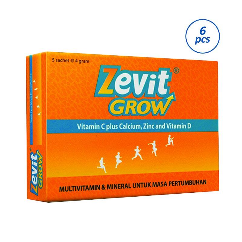 Jual Zevit Grow Effervescent Sachet Multivitamin [Isi 6 box] Online