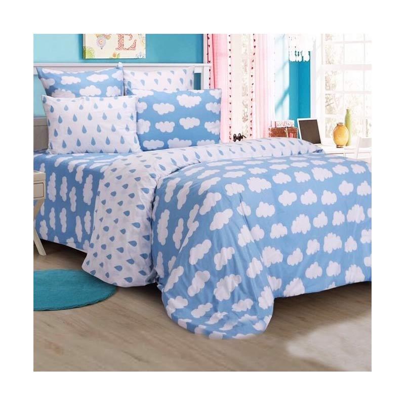 jual ellenov motif awan biru hujan putih set sprei bed cover harga kualitas terjamin jual ellenov motif awan biru hujan putih set sprei bed cover harga kualitas terjamin