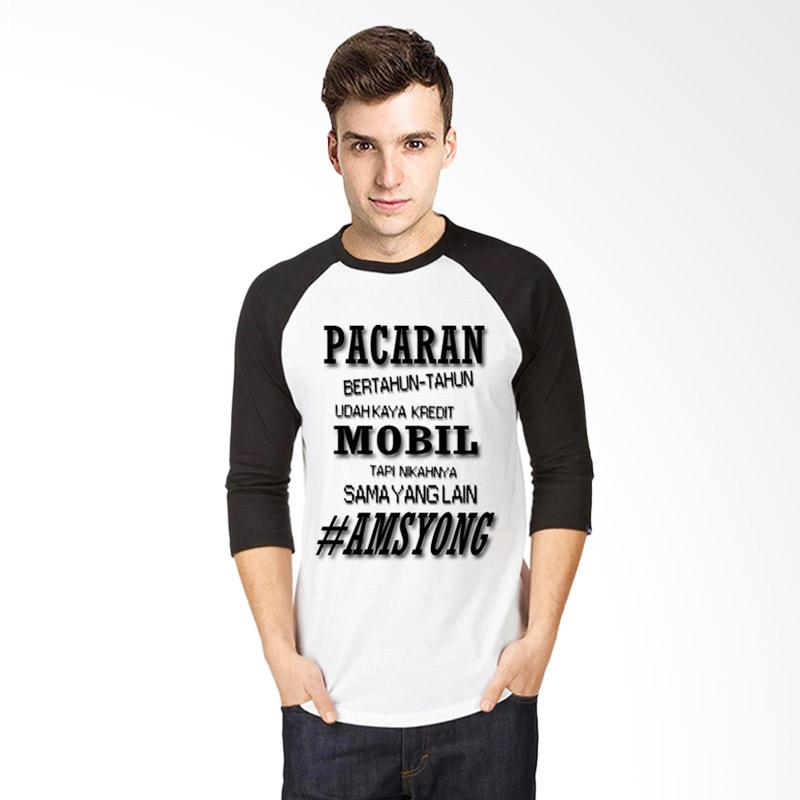 jual t shirt kaos 3d amsyong raglan pria putih jual t shirt kaos 3d amsyong raglan pria putih